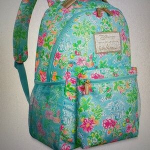 NEW WITH TAGS Lilly Pulitzer Loves Disney Backpack Parks Mickey Minnie Mouse